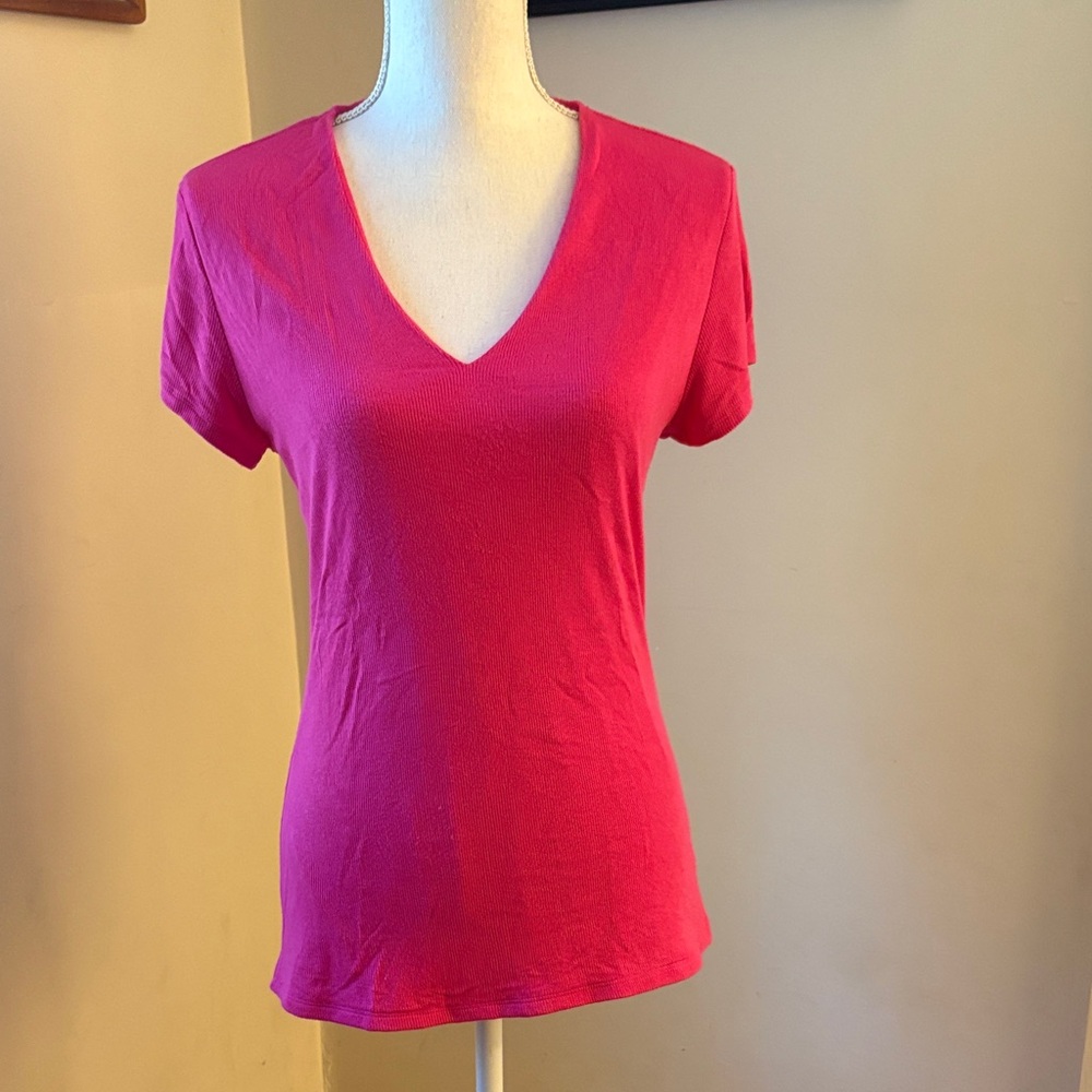 INC Pink V-Neck Top